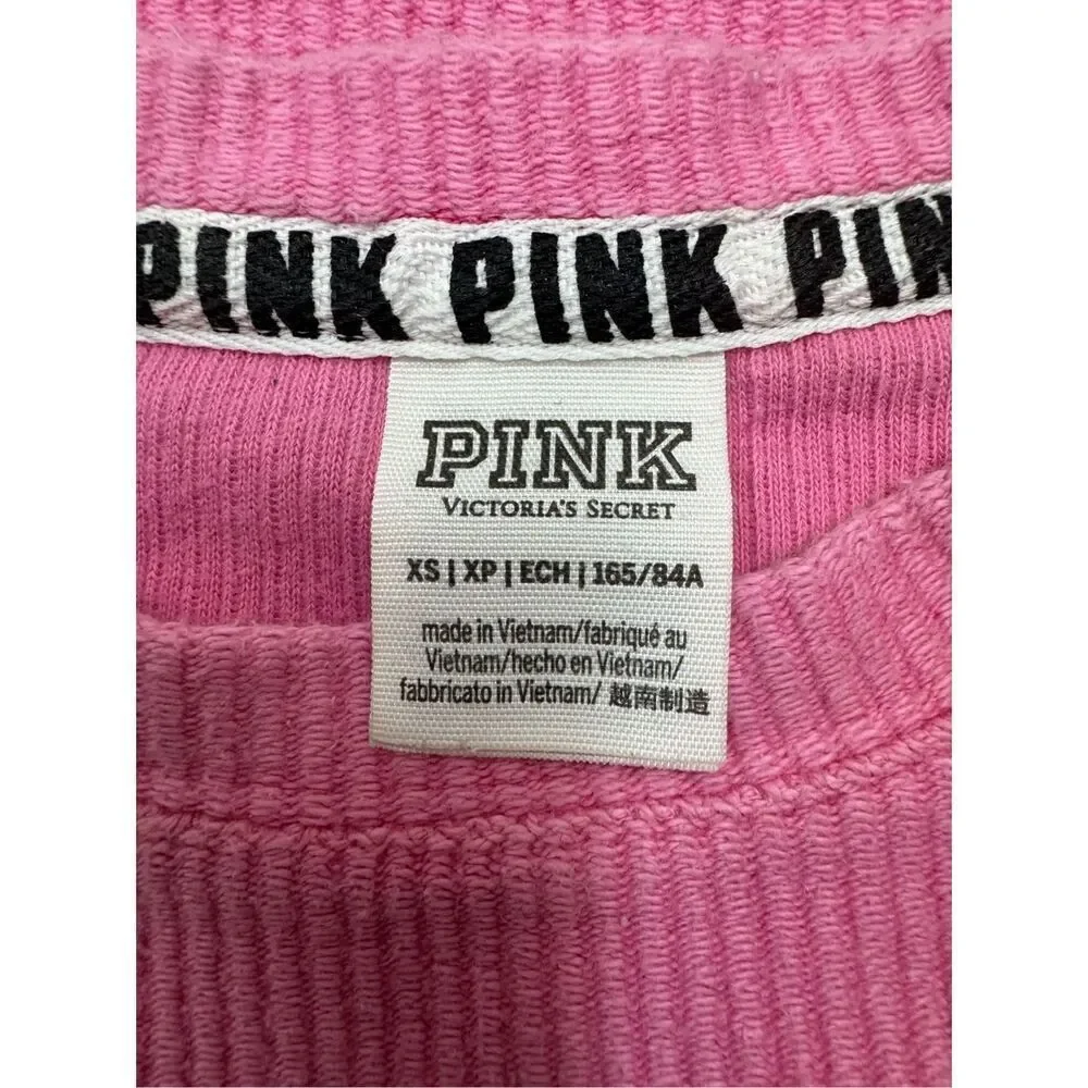 PINK Victoria’s Secret Ribbed Pink Crewneck Size X-Small